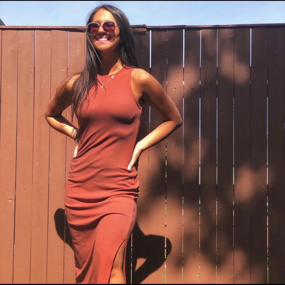 Rust colored dress